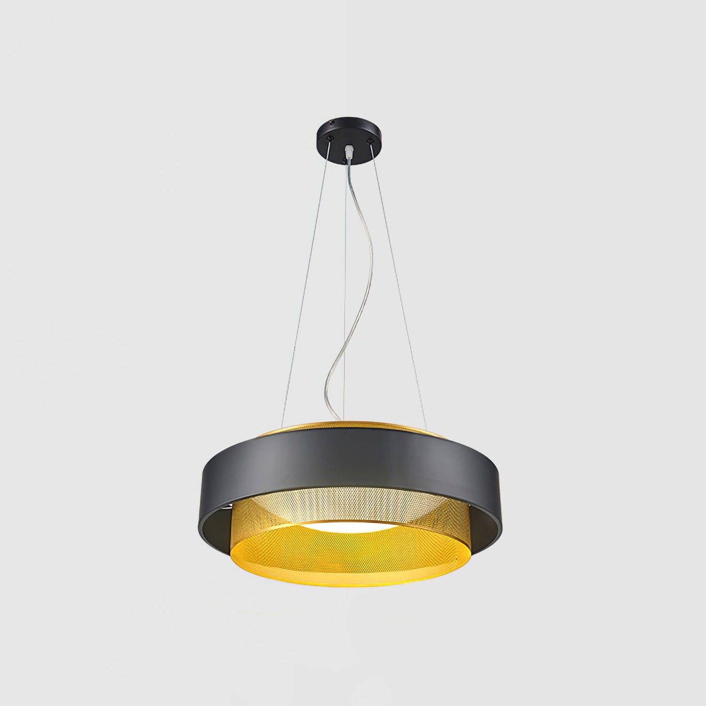 Nolan Pendant Light Dia 15″ x H 5.9″ / Dia 38cm x H 15cm / Gold + Black / Warm light Pendant light