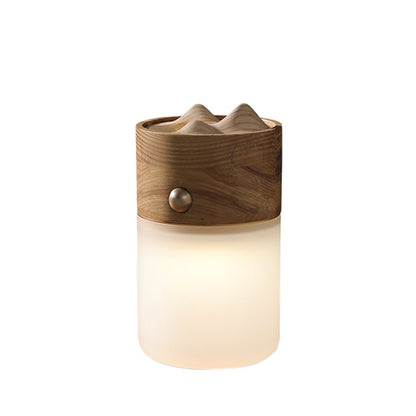 Nomad Lantern Table Lamp Without hand strap Dia 3.9″ x H 6.3″ / Wood Color Table lamp