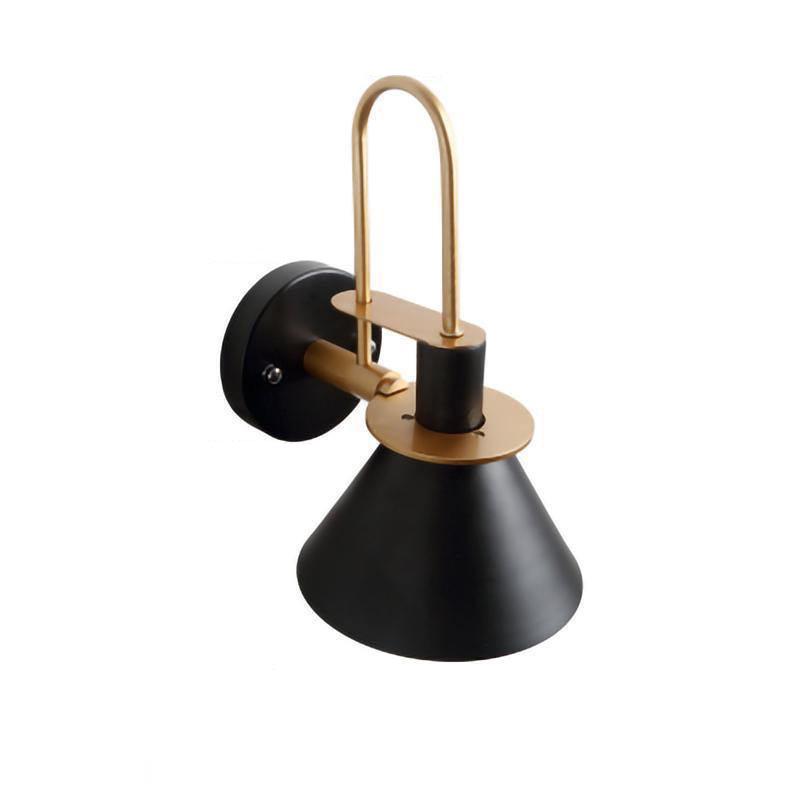 Nordic Metal Wall Sconce Dia 9.4″ x H 12.2″ / Dia 24cm x H 31cm / Black Wall lamp