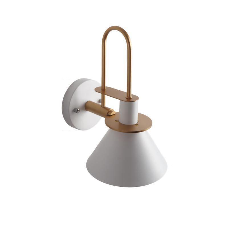 Nordic Metal Wall Sconce Dia 9.4″ x H 12.2″ / Dia 24cm x H 31cm / White Wall lamp