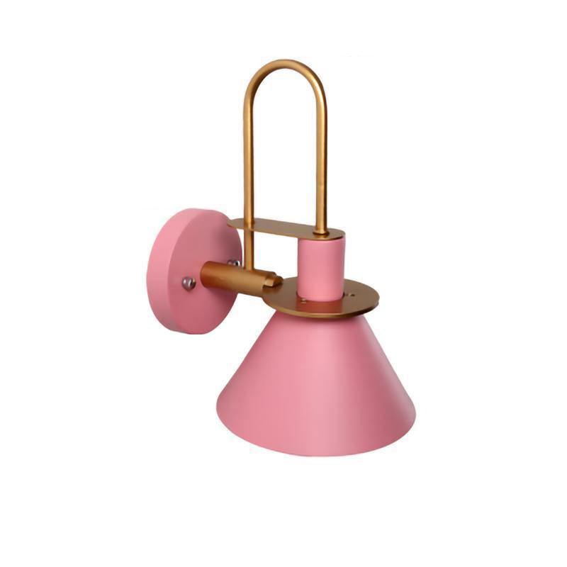 Nordic Metal Wall Sconce Dia 9.4″ x H 12.2″ / Dia 24cm x H 31cm / Pink Wall lamp