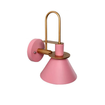 Nordic Metal Wall Sconce Dia 9.4″ x H 12.2″ / Dia 24cm x H 31cm / Pink Wall lamp