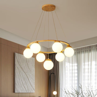 Nuura Miira Wood Chandelier Chandelier