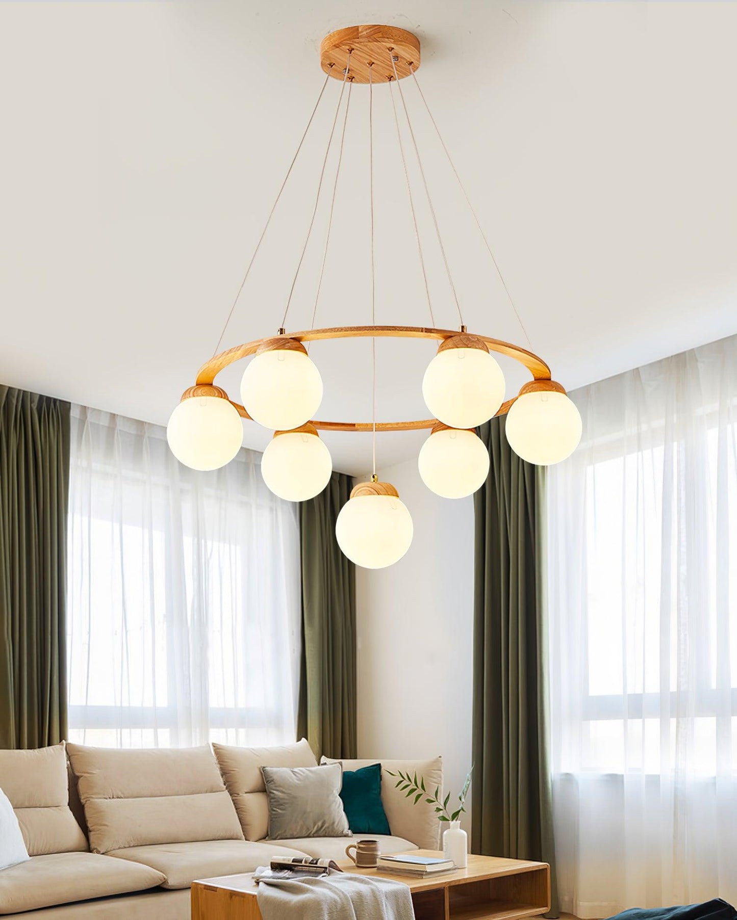 Miira Wood Chandelier Chandelier