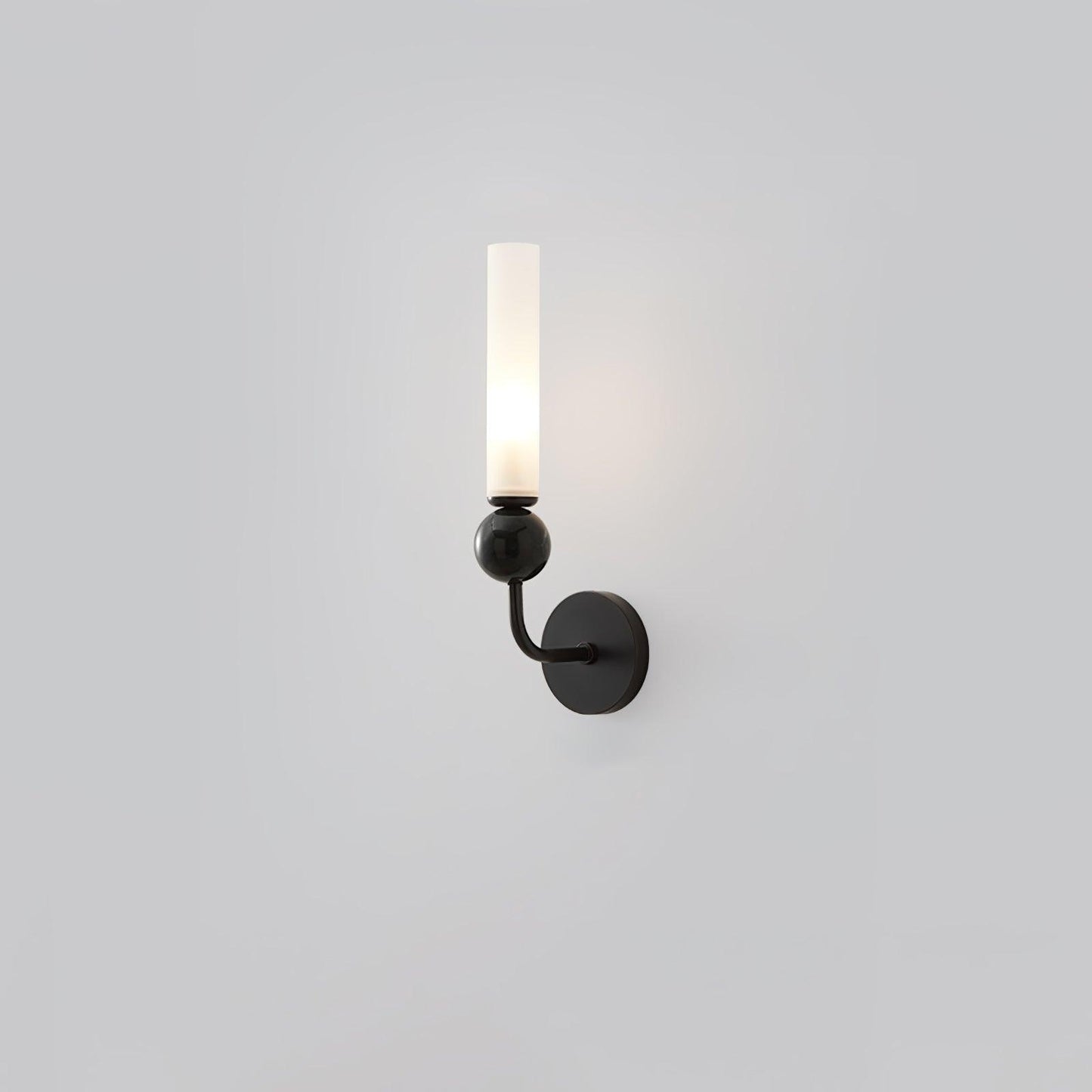 Marble Vertical Wall Lamp Model A ? 3.9″ x H 14.2″ / ? 10cm x H 36cm / Black & White Wall lamp