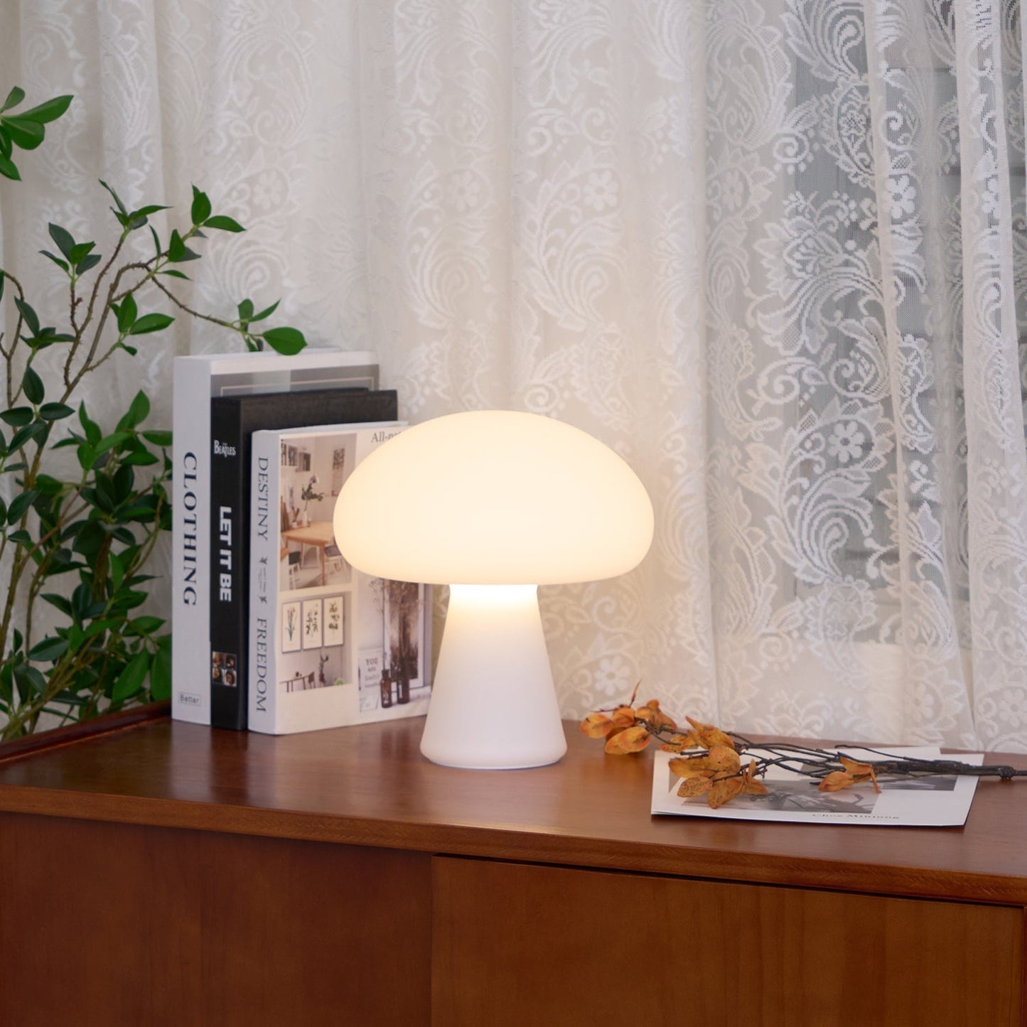Obello Portable Rechargeable Table Light ? 8.7″ x H 9.4″ / Dia 22cm x H 24cm / White & Warm Light / USB Plug