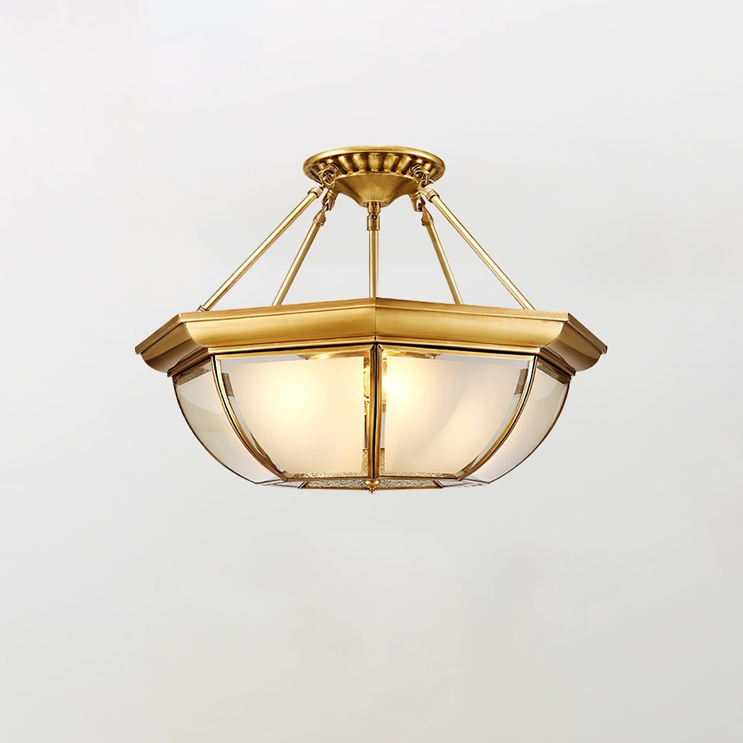Bowl Shaped Brass Ceiling Lamp Model B Dia 13.8″ x H 13.8″ / Brass Ceiling lamp