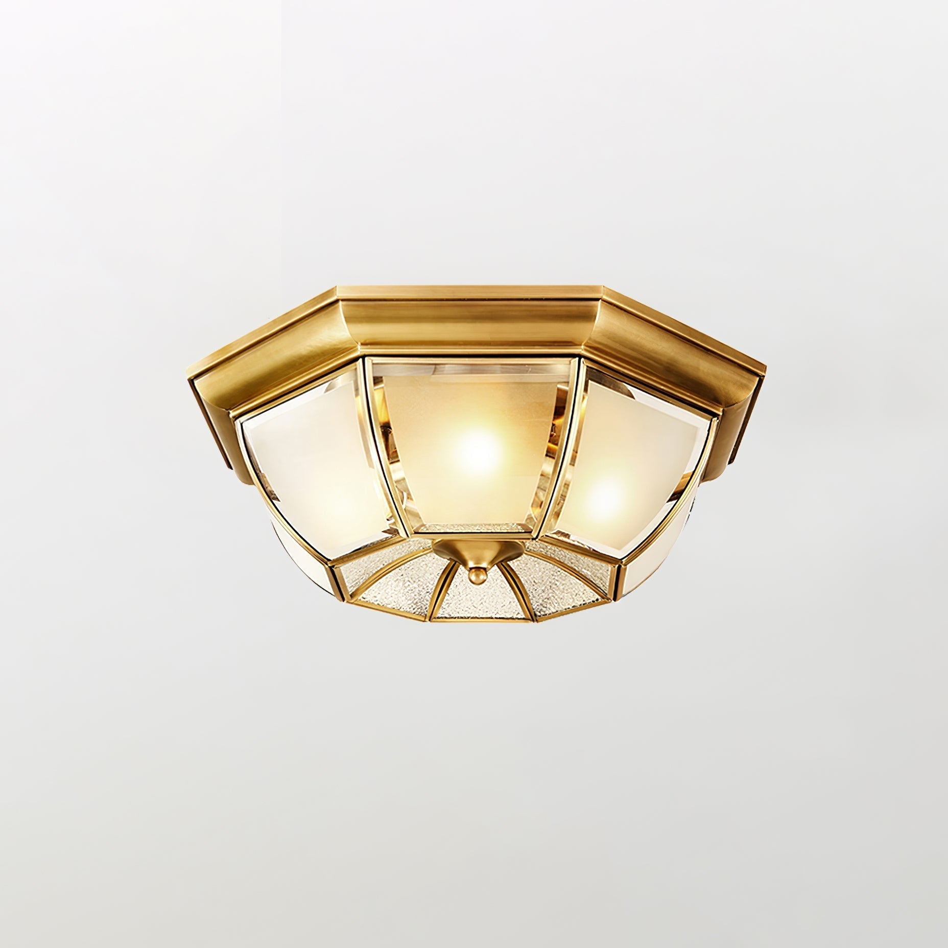 Bowl Shaped Brass Ceiling Lamp Model A Dia 13.8″ x H 5.9″ / Brass Ceiling lamp
