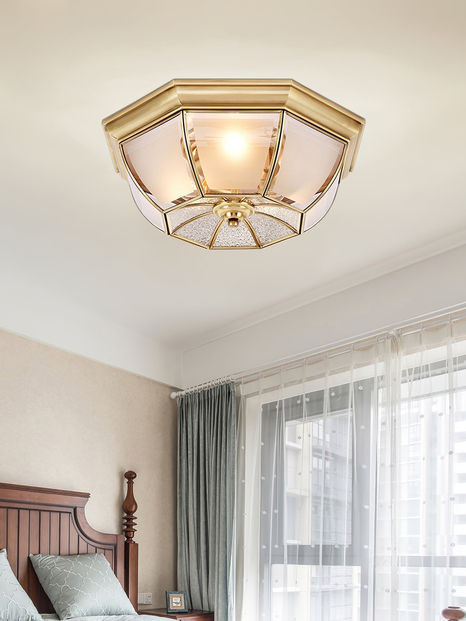 Bowl Shaped Brass Ceiling Lamp Ceiling lamp