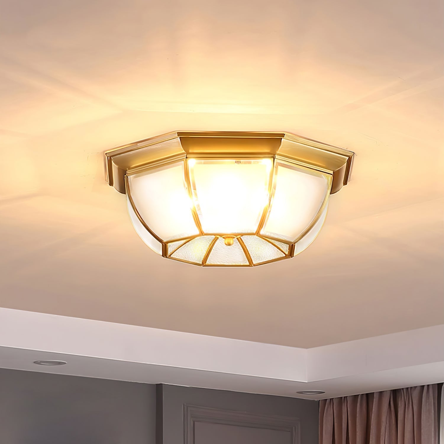 Bowl Shaped Brass Ceiling Lamp Ceiling lamp