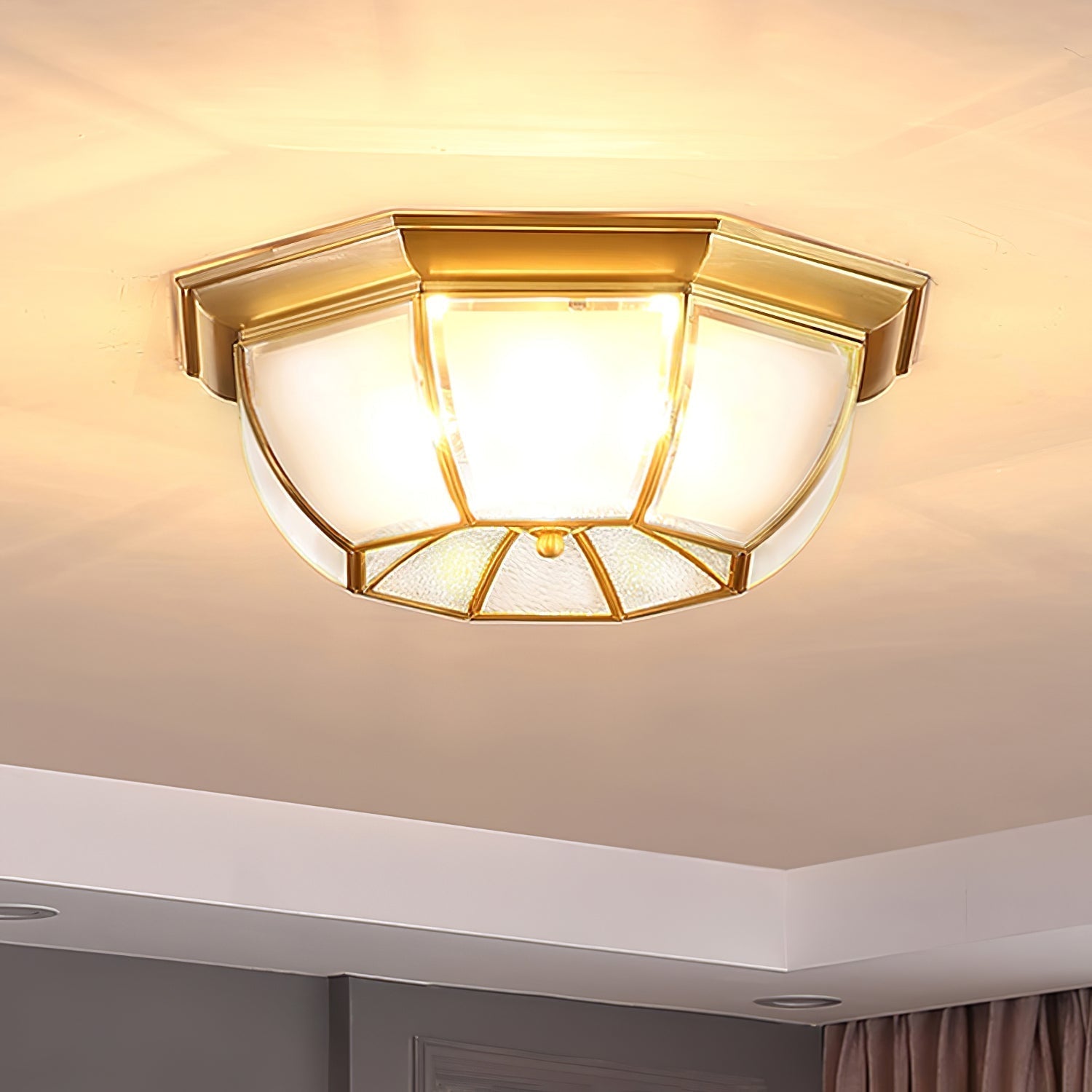 Bowl Shaped Brass Ceiling Lamp Ceiling lamp