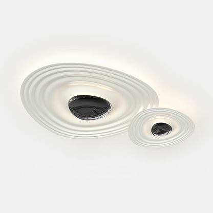 Odeon Ceiling Lamp L 31.5″ x W 19.7″ x H 3.5″ / L 80cm x W 50cm x H 9cm / Black & White / Warm Light Ceiling lamp
