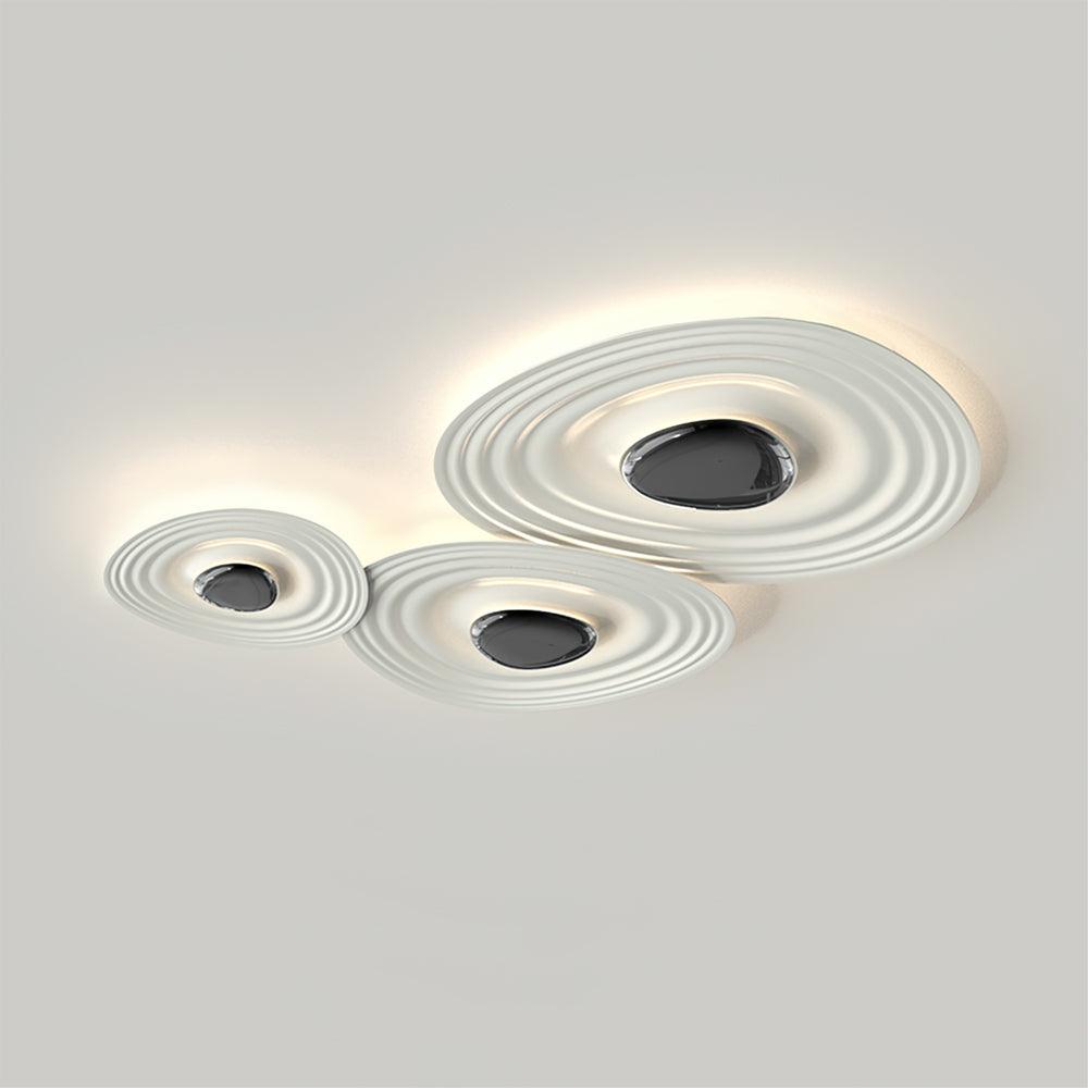 Odeon Ceiling Lamp L 39.4″ x W 25.6″ x H 3.5″ / L 100cm x W 65cm x H 9cm / Black & White / Warm Light Ceiling lamp