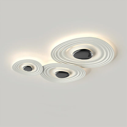 Odeon Ceiling Lamp L 39.4″ x W 25.6″ x H 3.5″ / L 100cm x W 65cm x H 9cm / Black & White / Warm Light Ceiling lamp