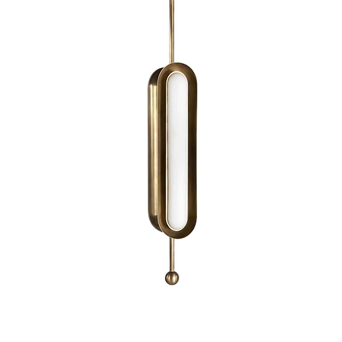 Capsule Chandelier ? 5.9″ x H 17.7″ / Dia 15cm x H 45cm / Gold & Frosted White / Warm White Chandelier