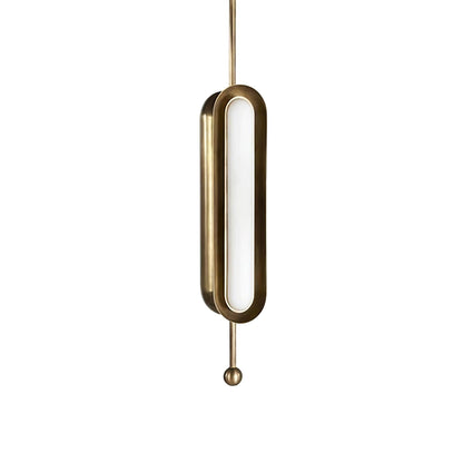 Capsule Chandelier ? 5.9″ x H 17.7″ / Dia 15cm x H 45cm / Gold & Frosted White / Warm White Chandelier