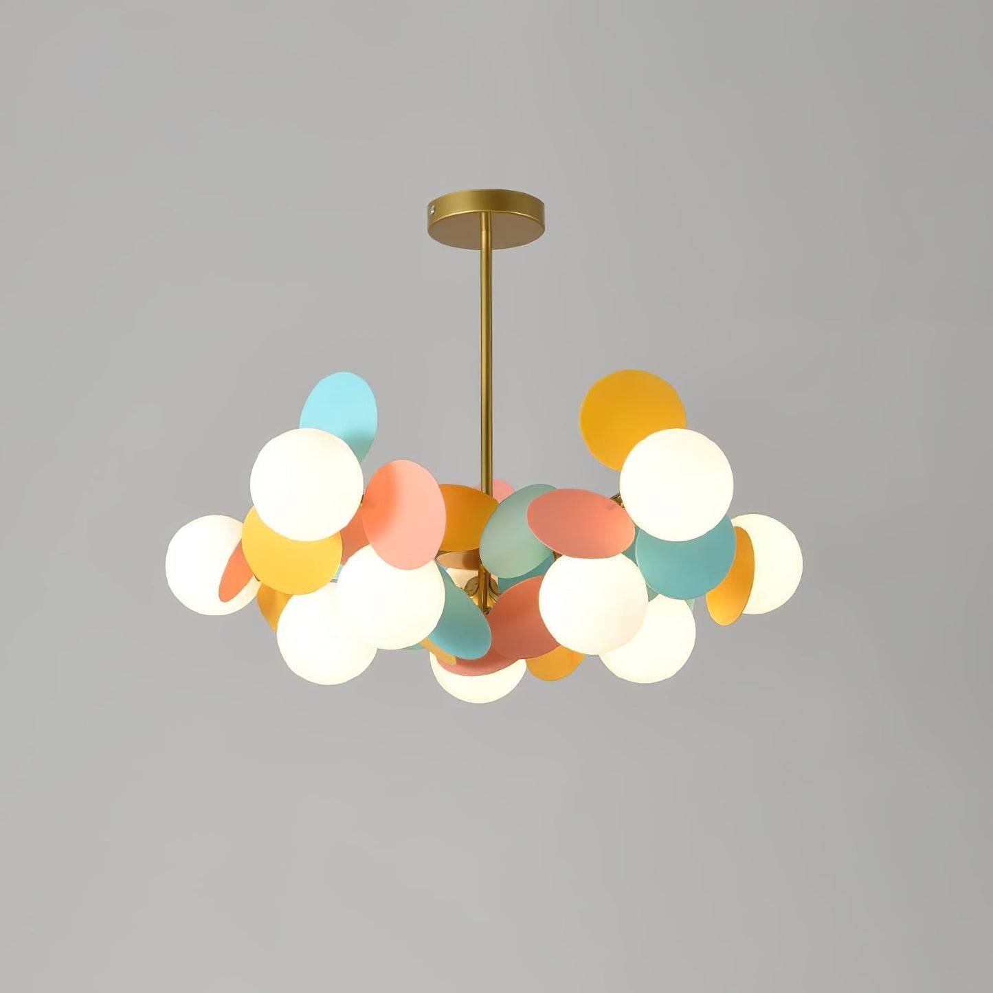 Off White Tree Chandelier 10 heads Dia 26.4″ x H 10.4″ / Dia 67cm x H 26.5cm / Gold & Colorful Chandelier