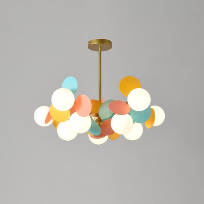 Off White Tree Chandelier 10 heads Dia 26.4″ x H 10.4″ / Dia 67cm x H 26.5cm / Gold & Colorful Chandelier