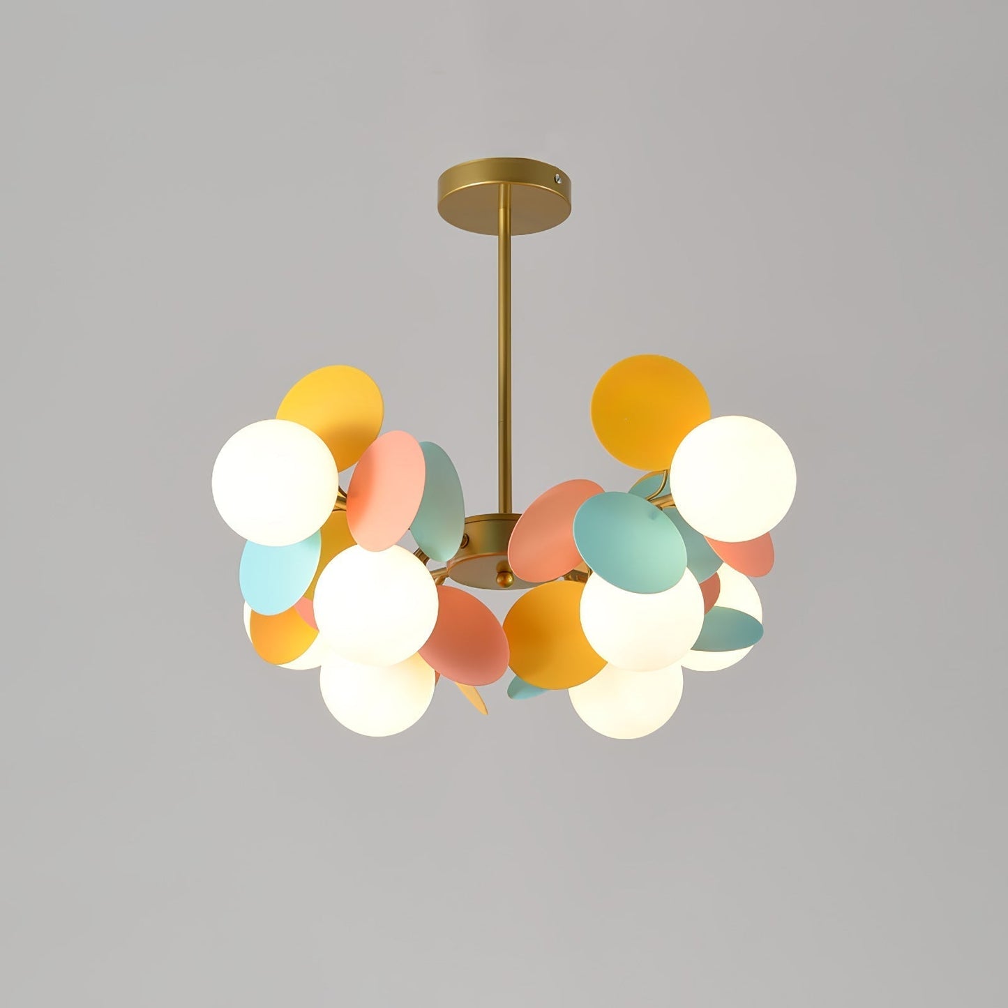 Off White Tree Chandelier 8 heads Dia 23.6″ x H 10.4″ / Dia 60cm x H 26.5cm / Gold & Colorful Chandelier