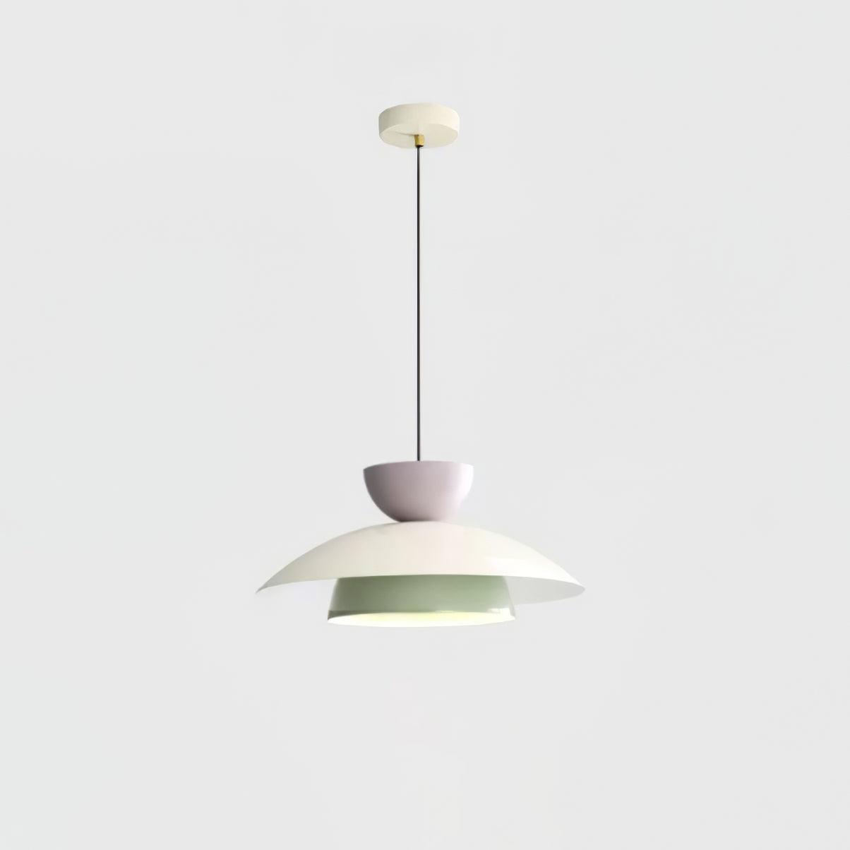 Olemi Pendant Lamp ? 13.8″ x H 6.9″ / Dia 35cm x H 16cm / White & Green / Three-Color Changing Light Pendant light