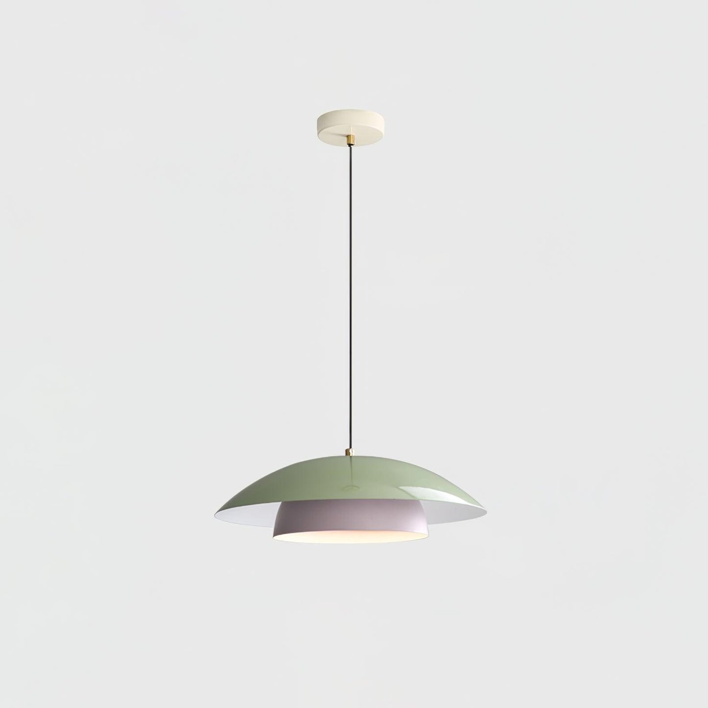 Olemi Pendant Lamp ? 13.8″ x H 3.9″ / Dia 35cm x H 10cm / Green & Grey / Three-Color Changing Light Pendant light
