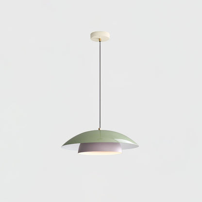 Olemi Pendant Lamp ? 13.8″ x H 3.9″ / Dia 35cm x H 10cm / Green & Grey / Three-Color Changing Light Pendant light