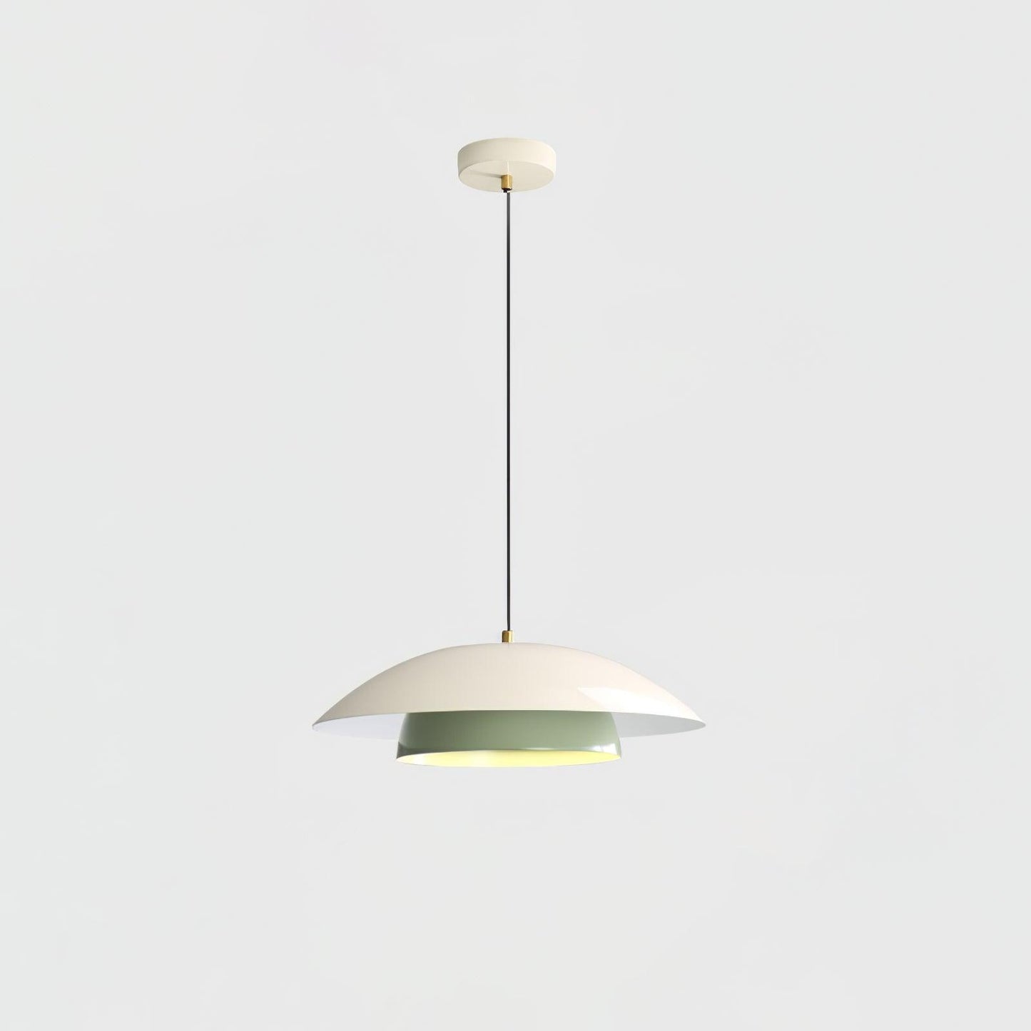 Olemi Pendant Lamp ? 13.8″ x H 3.9″ / Dia 35cm x H 10cm / White & Green / Three-Color Changing Light Pendant light