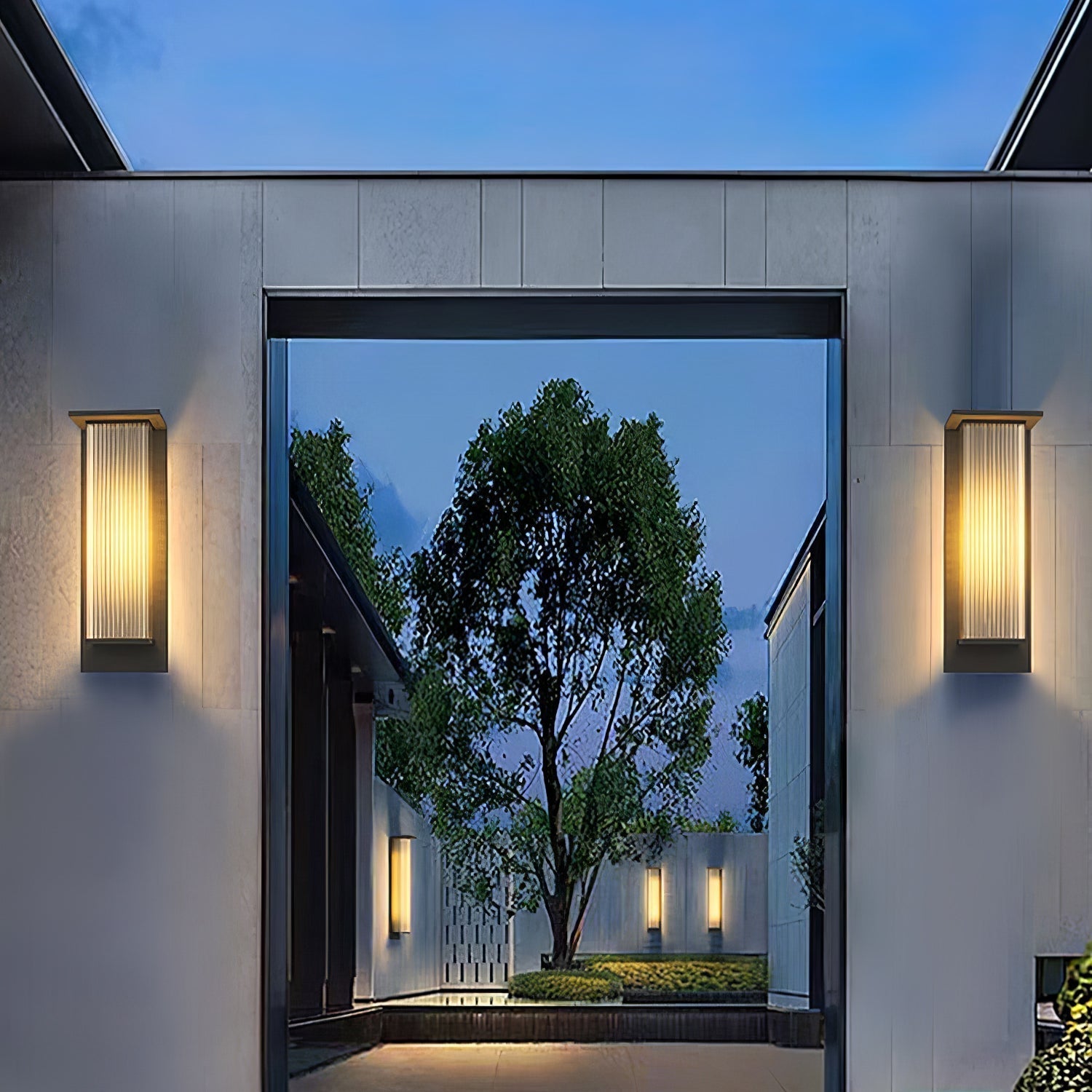 Oleron Box Outdoor Solar Wall Lamp Outdoor Lighting