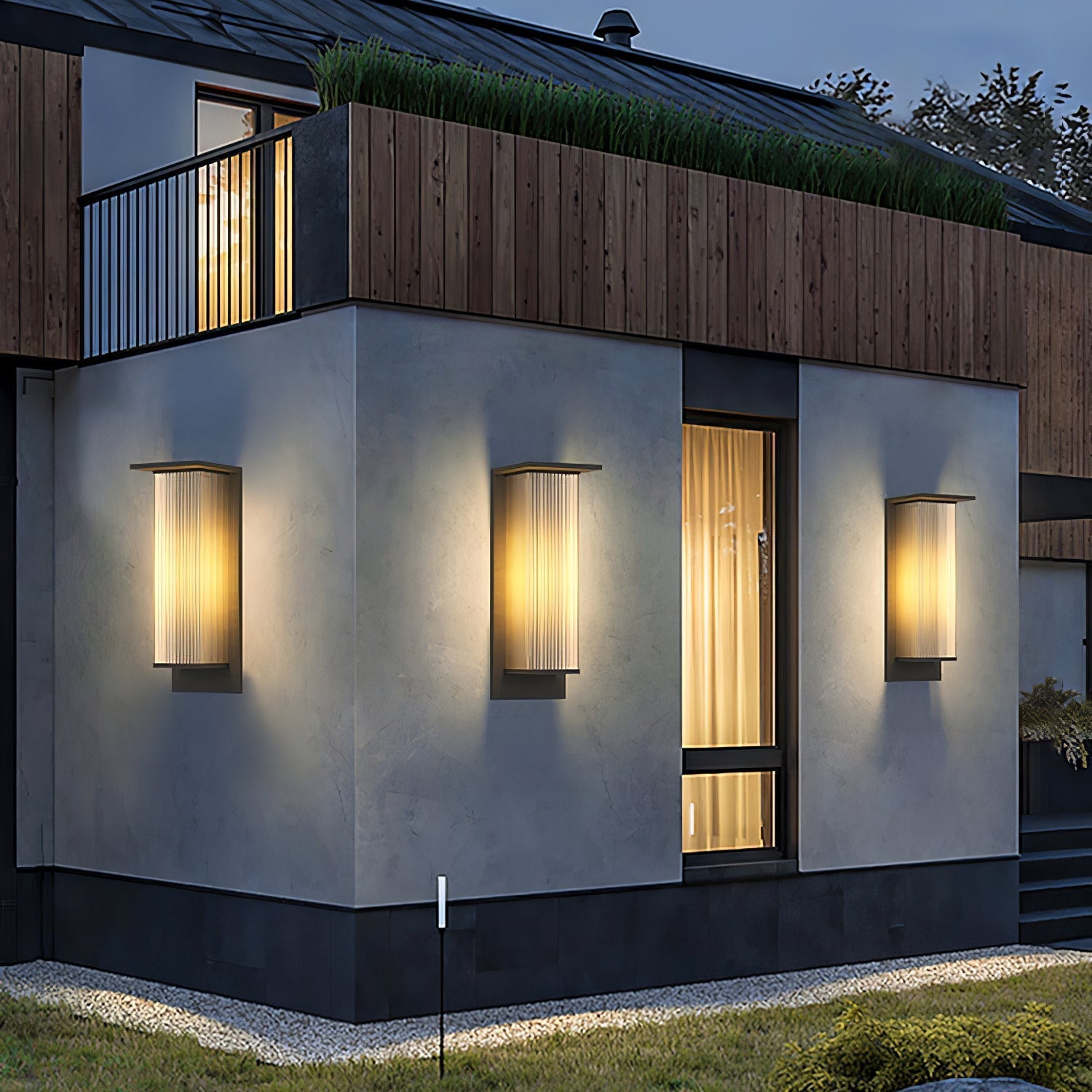 Oleron Box Outdoor Solar Wall Lamp Outdoor Lighting