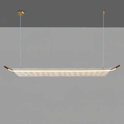 One Word Acrylic Pendant Light L 59’’ x W 3.9’’ x H 5’’ / L 150cm x W 10cm x H 13cm / Gold / Warm light Pendant light