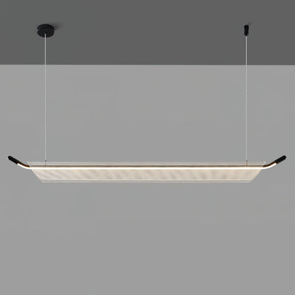 One Word Acrylic Pendant Light L 59’’ x W 3.9’’ x H 5’’ / L 150cm x W 10cm x H 13cm / Black / Warm light Pendant light
