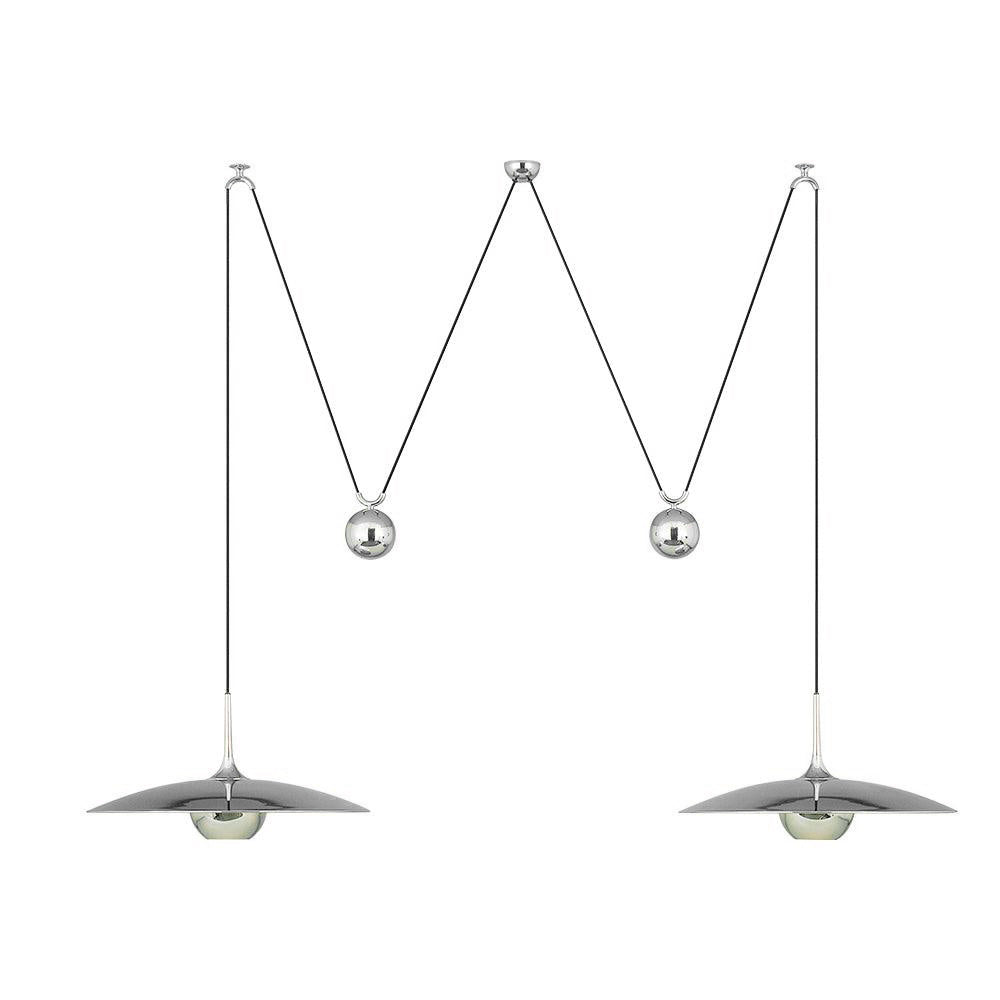 Onos Pendant Lamp Double ? 11.8″ / Dia 30cm / Chrome Pendant light