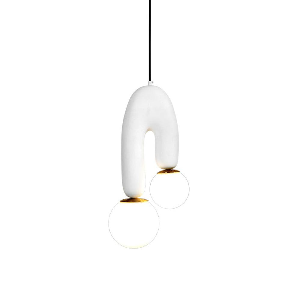 Oo Smooth Pendant Light Dia 9.8″ x H 18.5″ / White pendant Lamp