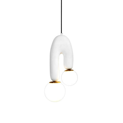 Oo Smooth Pendant Light Dia 9.8″ x H 18.5″ / White pendant Lamp