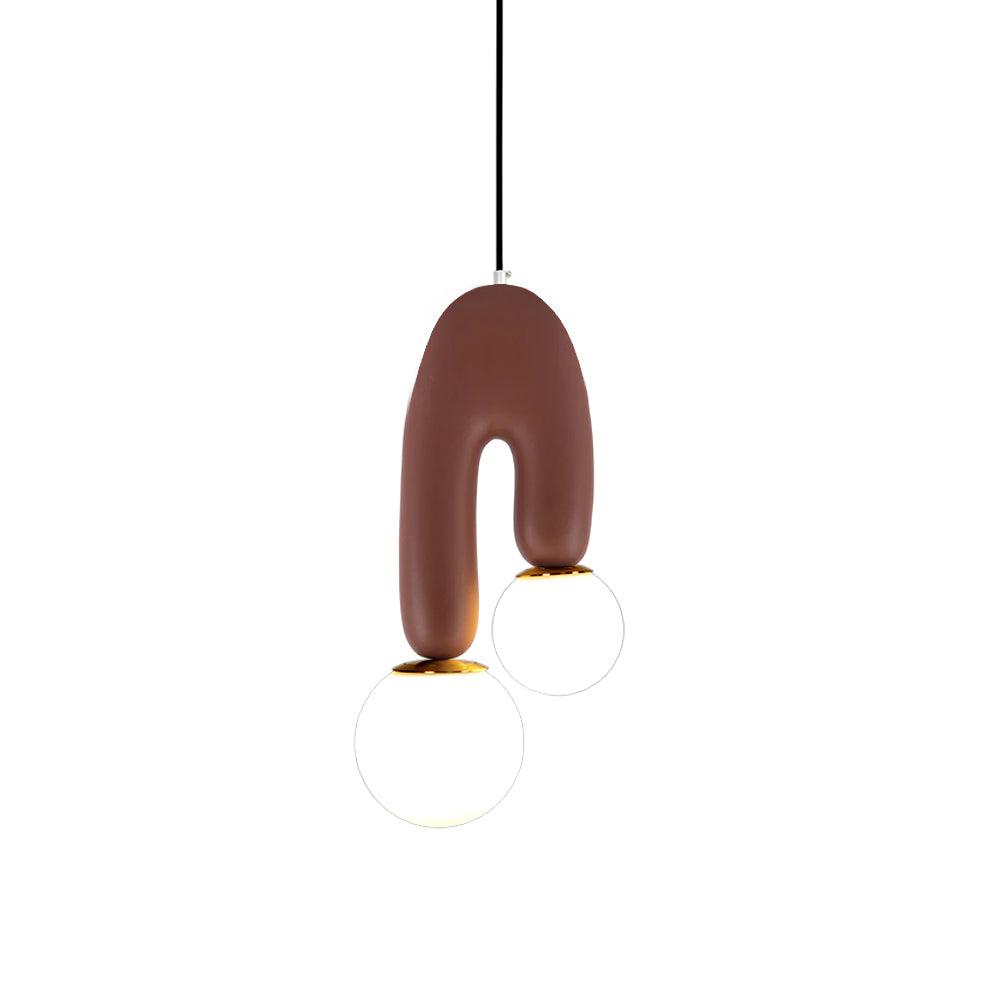 Oo Smooth Pendant Light Dia 9.8″ x H 18.5″ / Terracotta pendant Lamp