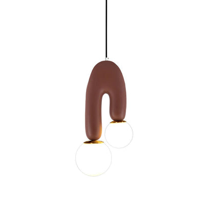 Oo Smooth Pendant Light Dia 9.8″ x H 18.5″ / Terracotta pendant Lamp