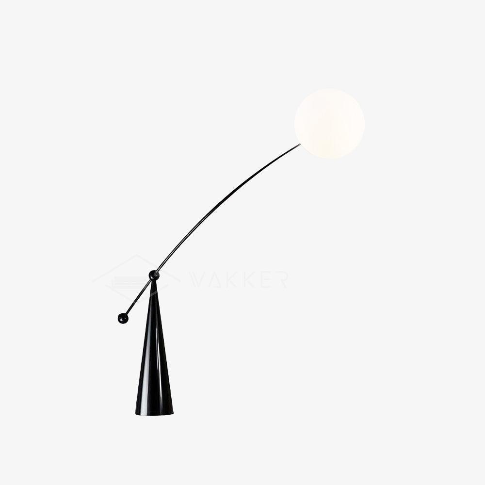 Opal Arc Floor Lamp L 61.4″ x H 69.3″ / L 156cm x H 176cm / Black / American plug 灯具