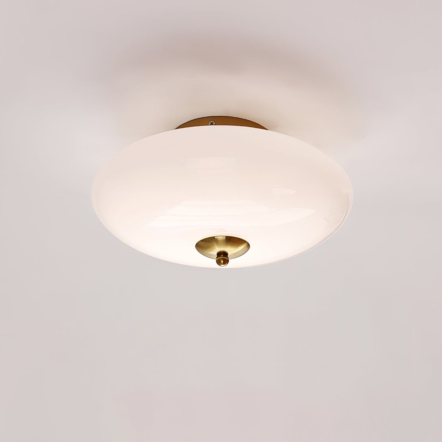 Opal Ceiling Lamp ? 11.8″ x H 6.3″ / Dia 30cm x H 16cm / Gold / Three-Color Changing Light Ceiling lamp