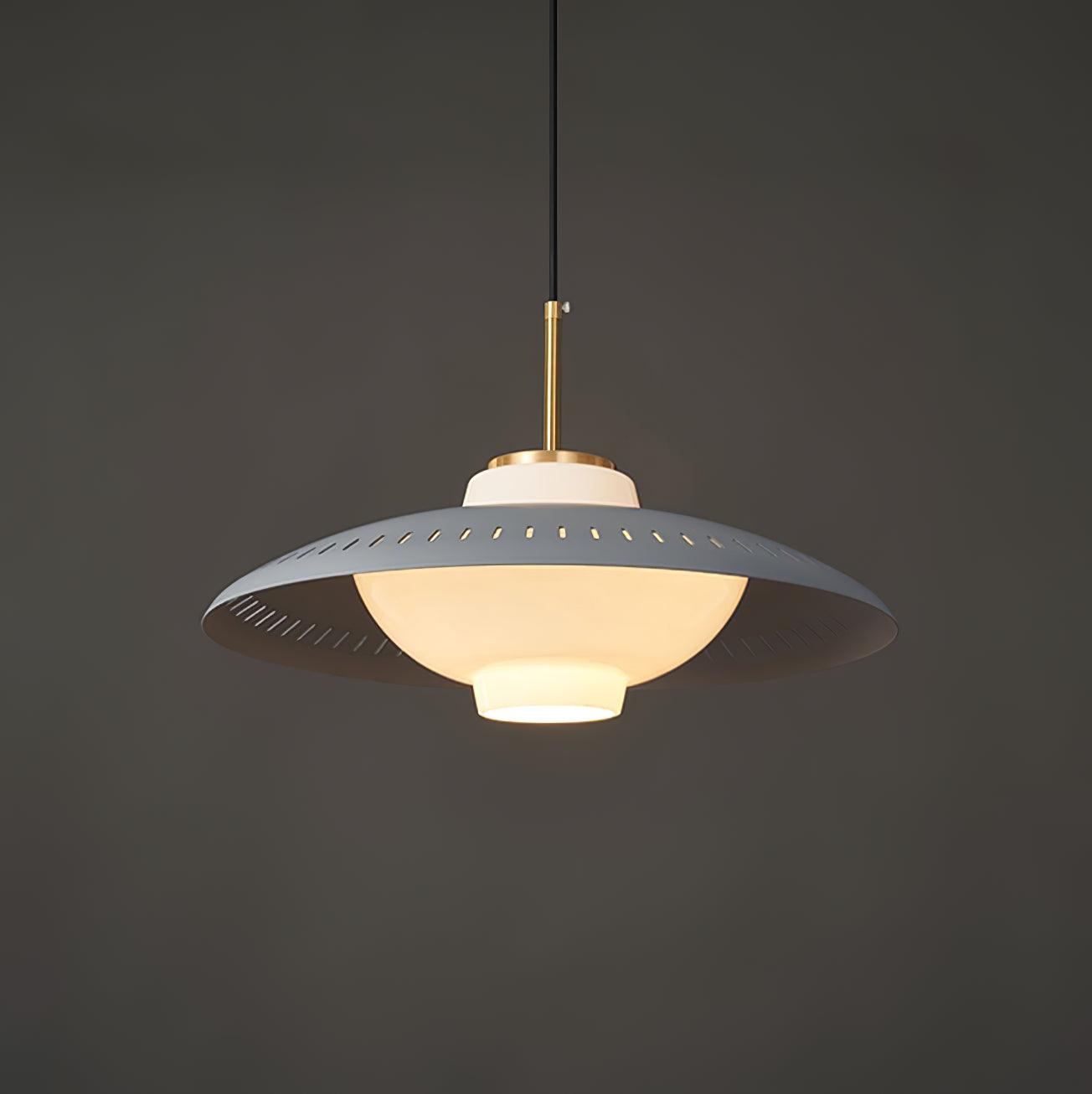 Opal Shade Pendant Lamp Dia 17.7″ x H 8.8″/ Dia 45cm x H 22.5cm / Gray Pendant light