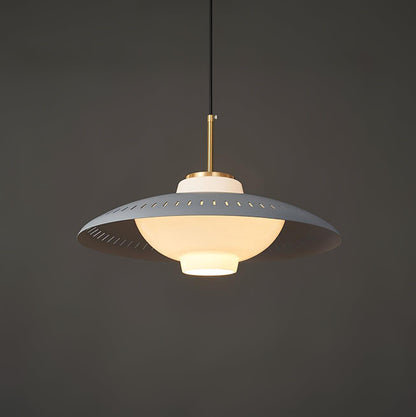 Opal Shade Pendant Lamp Dia 17.7″ x H 8.8″/ Dia 45cm x H 22.5cm / Gray Pendant light