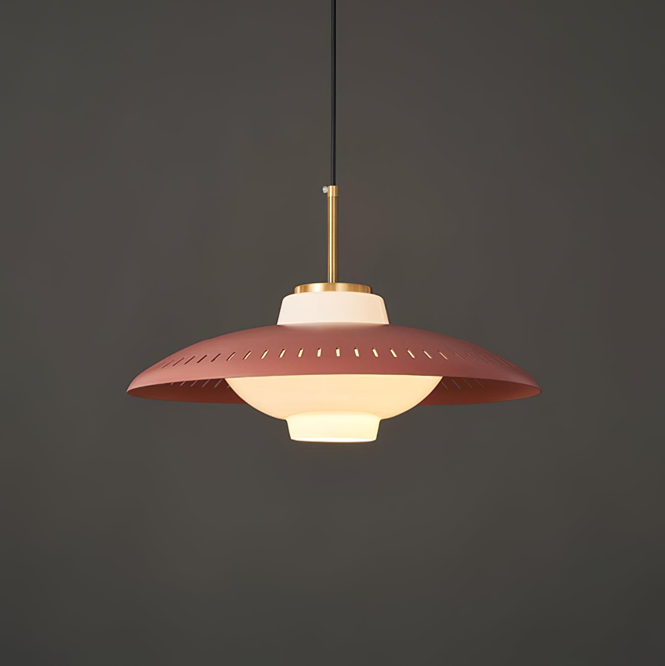Opal Shade Pendant Lamp Dia 17.7″ x H 8.8″/ Dia 45cm x H 22.5cm / Red Pendant light