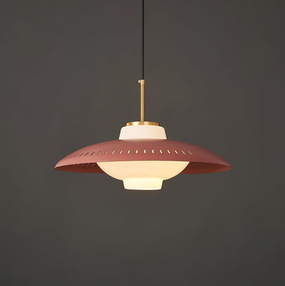 Opal Shade Pendant Lamp Dia 17.7″ x H 8.8″/ Dia 45cm x H 22.5cm / Red Pendant light
