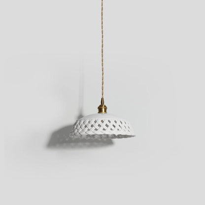 Openwork Ceramic Pendant Lamp ? 10.2″ x H 3.9″ / Dia 26cm x H10cm Pendant light