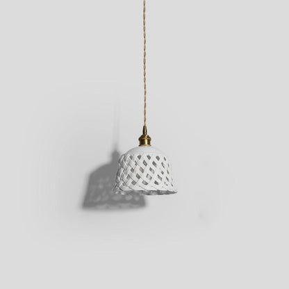 Openwork Ceramic Pendant Lamp ? 7.5″ x H 5.5″ / Dia 19cm x H14cm Pendant light