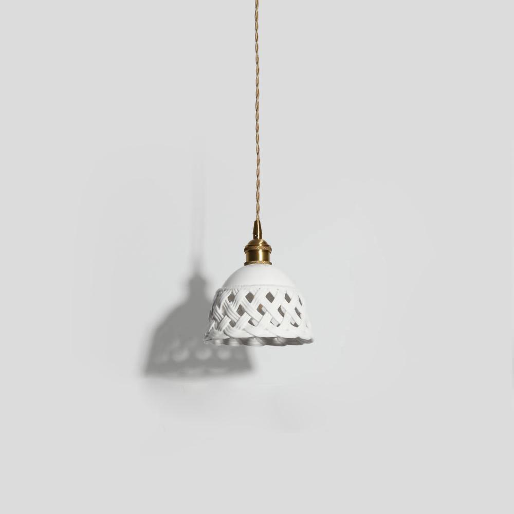Openwork Ceramic Pendant Lamp ? 5.9″ x H 3.9″ / Dia 15cm x H10cm Pendant light