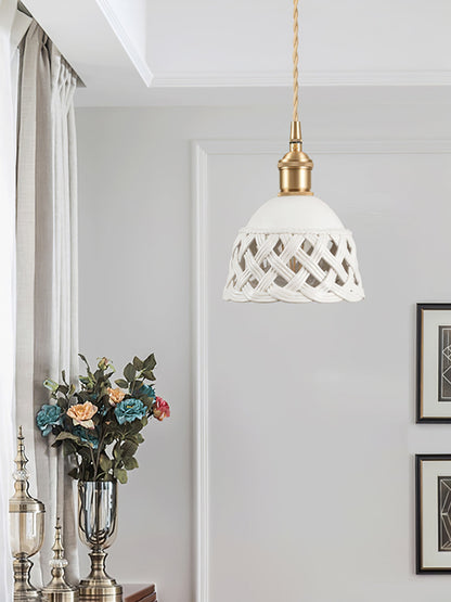 Openwork Ceramic Swag Light Pendant light