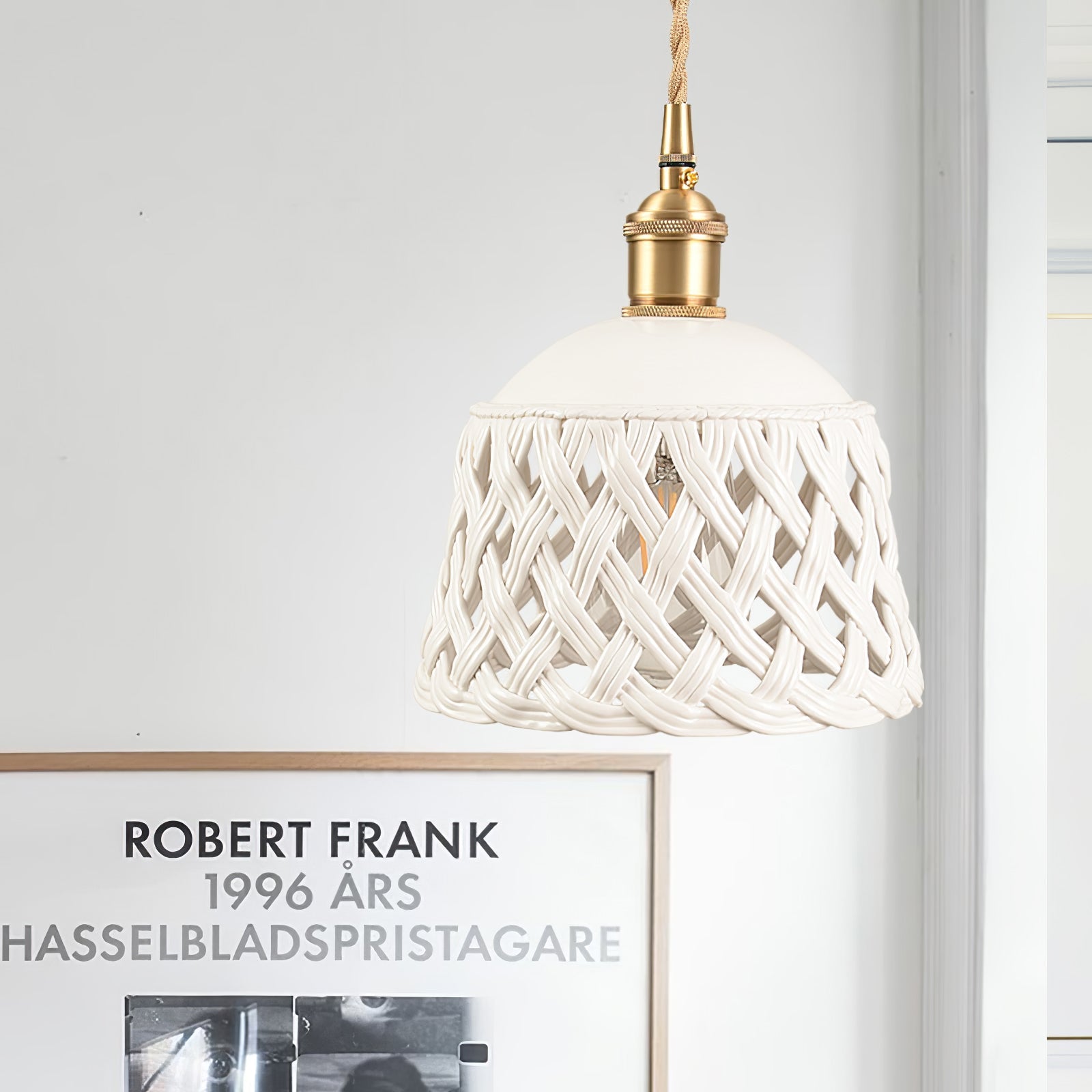 Openwork Ceramic Swag Light Pendant light