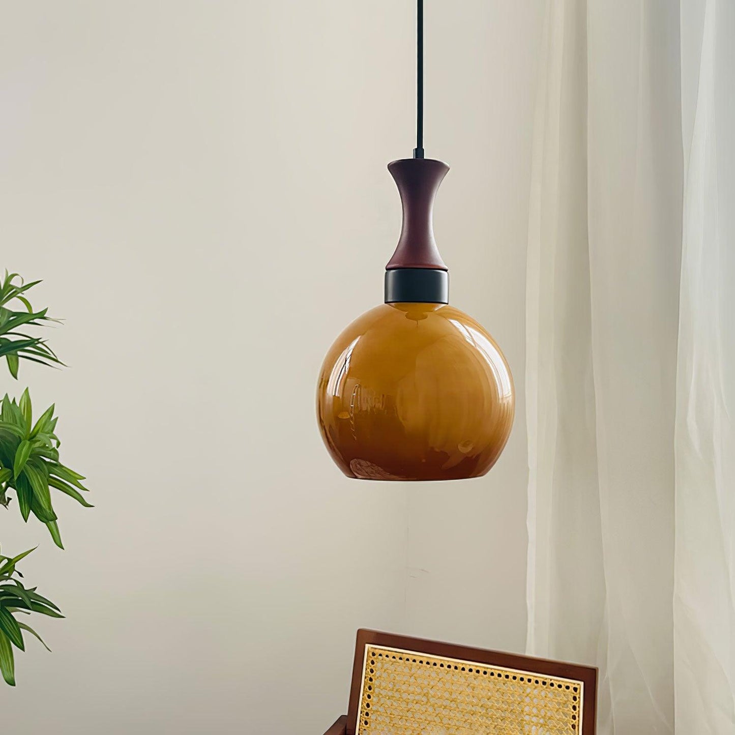 Orbique Pendant Lamp Dia 7.1″ x H 11″ / Dia 18cm x H 28cm / Yellow Pendant light