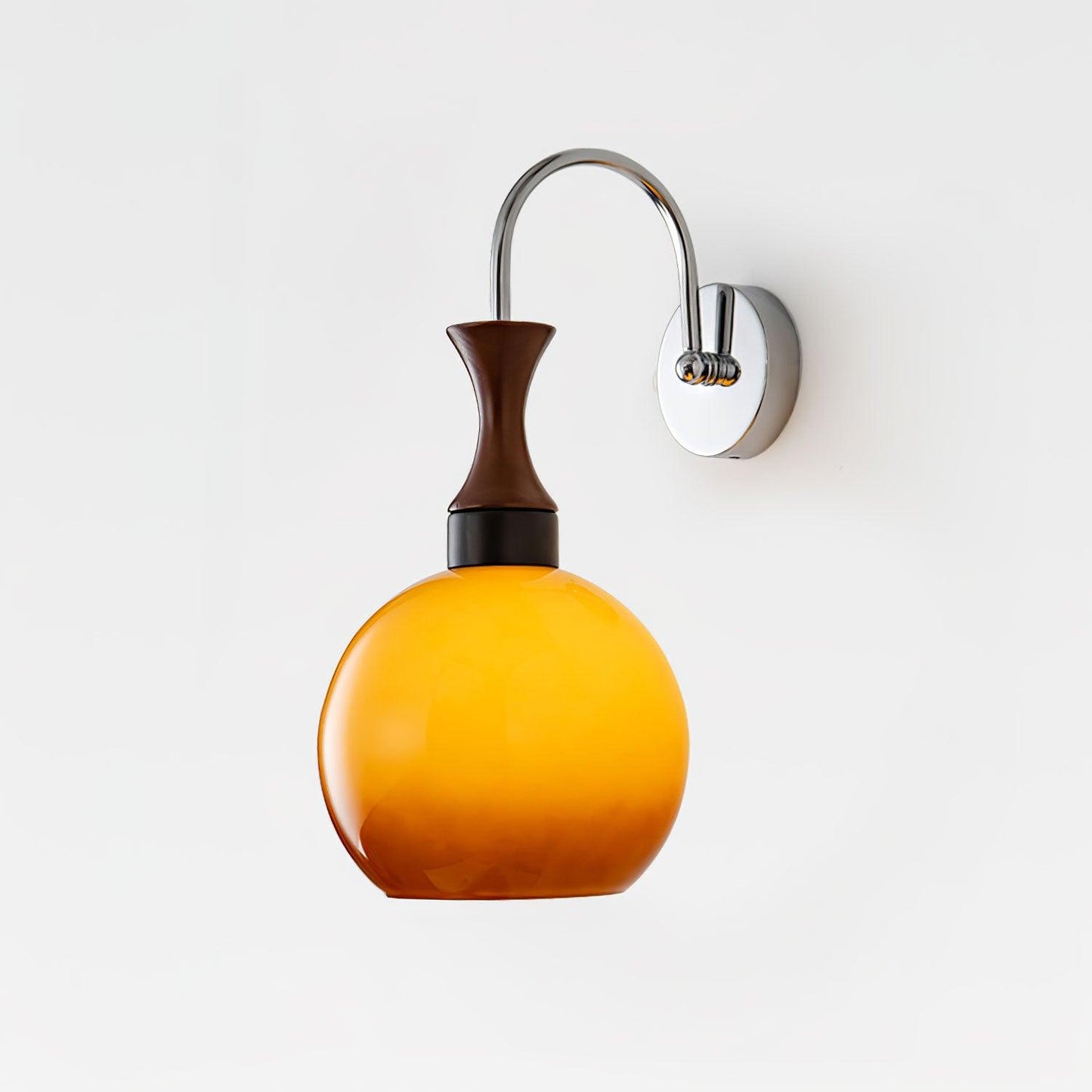 Orbique Wall Sconce Dia 7.1″ x H 14.2″ / Dia 18cm x H 36cm / Chrome & Yellow Wall lamp
