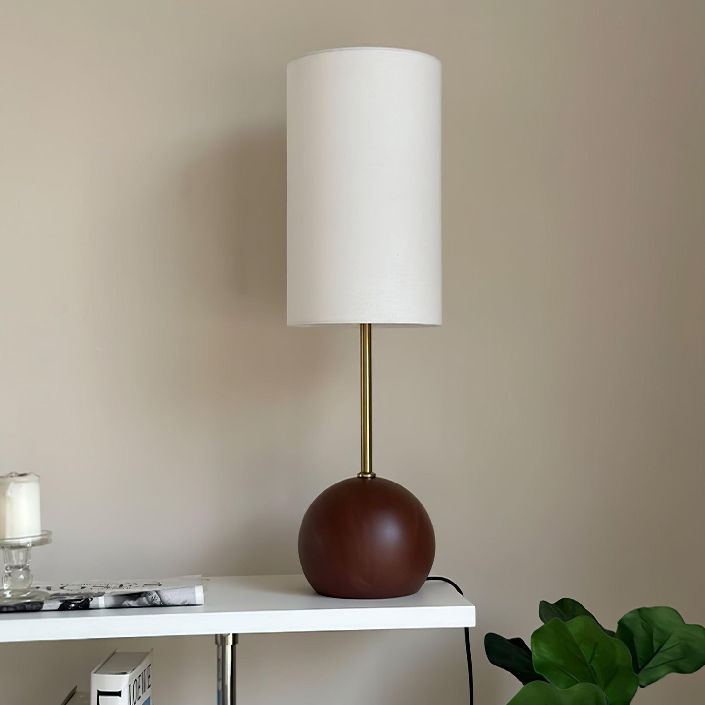 Orbis Wooden Sphere Table Lamp Table lamp